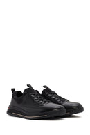 Erkek Siyah Bağcıklı Deri Sneaker | Derimod Erkek Siyah Bağcıklı Deri Sneaker | Derimod