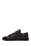 Men's Brown Lace-Up Leather Sneakers | Derimod Men's Brown Lace-Up Leather Sneakers | Derimod