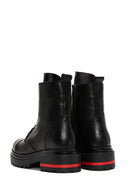 Women's Black Zippered Leather Boots | Derimod Women's Black Zippered Leather Boots | Derimod