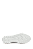 Women's White Lace-Up Leather Sneaker | Derimod Women's White Lace-Up Leather Sneaker | Derimod