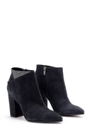 Women's Suede Heeled Boots | Derimod Women's Suede Heeled Boots | Derimod