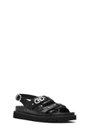Women's Black Buckle Sandals | Derimod Women's Black Buckle Sandals | Derimod