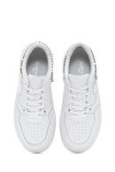 Alberto Guardiani Kadın Beyaz Zincirli Deri Sneaker | Derimod Alberto Guardiani Kadın Beyaz Zincirli Deri Sneaker | Derimod