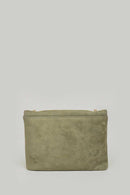 Suede Green Women's Leather Crossbody Bag | Derimod Suede Green Women's Leather Crossbody Bag | Derimod