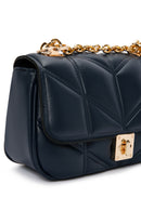 Women's Navy Blue Long Strap Crossbody Bag | Derimod Women's Navy Blue Long Strap Crossbody Bag | Derimod