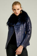 Anita Women's Leather Jacket | Derimod Anita Women's Leather Jacket | Derimod