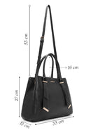 Woman Black Long-Strap Casual Shoulder Bag | Derimod Woman Black Long-Strap Casual Shoulder Bag | Derimod