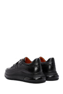 Erkek Siyah Bağcıklı Deri Casual Sneaker | Derimod Erkek Siyah Bağcıklı Deri Casual Sneaker | Derimod