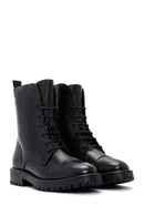Women's Black Zippered Leather Boots | Derimod Women's Black Zippered Leather Boots | Derimod