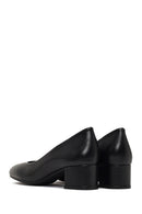 Derimod Flex Women Black Thick Heeled Leather Shoe | Derimod Derimod Flex Women Black Thick Heeled Leather Shoe | Derimod