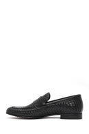 Men's Black Braided Leather Classic Loafer | Derimod Men's Black Braided Leather Classic Loafer | Derimod