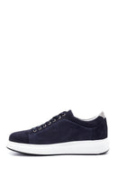 Erkek Lacivert Nubuk Deri Sneaker | Derimod Erkek Lacivert Nubuk Deri Sneaker | Derimod