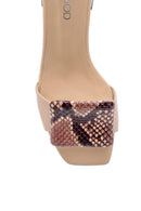 Women's Mink Leather Thick Low Heel Sandals | Derimod Women's Mink Leather Thick Low Heel Sandals | Derimod