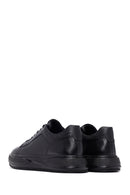 Men's Black Lace-Up Thick Sole Leather Sneakers | Derimod Men's Black Lace-Up Thick Sole Leather Sneakers | Derimod