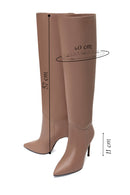 Women's Powder Leather Heeled Boots | Derimod Women's Powder Leather Heeled Boots | Derimod