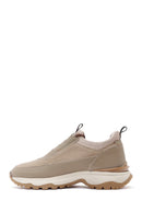 Erkek Vizon Bağcıklı Nubuk Deri Sneaker | Derimod Erkek Vizon Bağcıklı Nubuk Deri Sneaker | Derimod