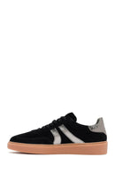 Kadın Siyah Bağcıklı Süet Deri Sneaker | Derimod Kadın Siyah Bağcıklı Süet Deri Sneaker | Derimod