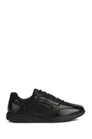 Geox Men's Black Spherica Ec2 Lace-Up Leather Casual Sneaker | Derimod Geox Men's Black Spherica Ec2 Lace-Up Leather Casual Sneaker | Derimod