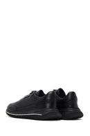 Erkek Siyah Bağcıklı Kalın Tabanlı Deri Casual Sneaker | Derimod Erkek Siyah Bağcıklı Kalın Tabanlı Deri Casual Sneaker | Derimod
