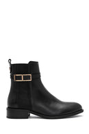 Women's Black Zippered Leather Boots | Derimod Women's Black Zippered Leather Boots | Derimod