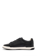 Men's Black Lace-up Leather Sneaker | Derimod Men's Black Lace-up Leather Sneaker | Derimod
