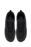 Kadın Siyah Bağcıklı Kalın Tabanlı Sneaker | Derimod Kadın Siyah Bağcıklı Kalın Tabanlı Sneaker | Derimod