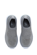 Women's Gray Stone Fabric Sneaker | Derimod Women's Gray Stone Fabric Sneaker | Derimod
