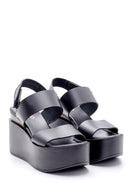 Women's Leather Wedge Heeled Sandals | Derimod Women's Leather Wedge Heeled Sandals | Derimod