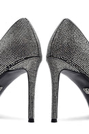 Kadın Siyah Taşlı İnce Topuklu Deri Stiletto | Derimod Kadın Siyah Taşlı İnce Topuklu Deri Stiletto | Derimod
