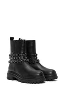 Women's Black Zippered Leather Boots | Derimod Women's Black Zippered Leather Boots | Derimod