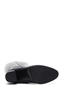 Women's Black Zippered Chunky Heel Boots | Derimod Women's Black Zippered Chunky Heel Boots | Derimod
