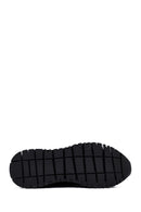 Erkek Siyah Bağcıklı Kalın Tabanlı Deri Casual Sneaker | Derimod Erkek Siyah Bağcıklı Kalın Tabanlı Deri Casual Sneaker | Derimod