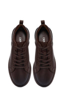 Erkek Kahverengi Bağcıklı Deri Casual Sneaker | Derimod Erkek Kahverengi Bağcıklı Deri Casual Sneaker | Derimod