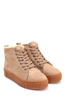 Women's Suede Fur Detailed Boots | Derimod Women's Suede Fur Detailed Boots | Derimod