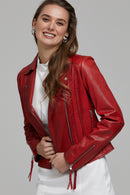 Amore Women's Leather Jacket | Derimod Amore Women's Leather Jacket | Derimod