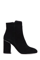 Women's Suede Leather Heeled Boots | Derimod Women's Suede Leather Heeled Boots | Derimod
