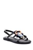 Women's Pearl Detailed Sandals | Derimod Women's Pearl Detailed Sandals | Derimod
