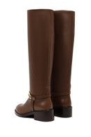 Women's Brown Buckled Leather Boot | Derimod Women's Brown Buckled Leather Boot | Derimod