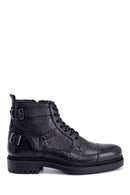 Men's Leather Buckle Detailed Boots | Derimod Men's Leather Buckle Detailed Boots | Derimod