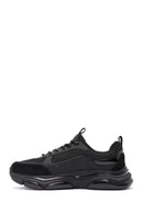 Erkek Siyah Bağcıklı Deri Sneaker | Derimod Erkek Siyah Bağcıklı Deri Sneaker | Derimod