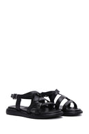 Women's Black Ankle Strap Leather Sandals | Derimod Women's Black Ankle Strap Leather Sandals | Derimod