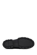 Men's Black Lace-Up Thick-Soled Leather Casual Shoe | Derimod Men's Black Lace-Up Thick-Soled Leather Casual Shoe | Derimod
