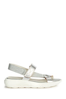 Geox Women's Silver Spherica Ec5w Sandals | Derimod Geox Women's Silver Spherica Ec5w Sandals | Derimod