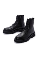 Men's Black Zippered Leather Casual Boots | Derimod Men's Black Zippered Leather Casual Boots | Derimod
