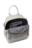 Woman Grey Long Strap Backpack | Derimod Woman Grey Long Strap Backpack | Derimod
