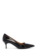 Women's Black Thin Heeled Leather Stiletto | Derimod Women's Black Thin Heeled Leather Stiletto | Derimod