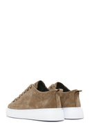 Men's Mink Lace-Up Suede Leather Sneaker | Derimod Men's Mink Lace-Up Suede Leather Sneaker | Derimod