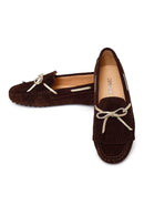 Woman Brown Tassel Suede Loafer | Derimod Woman Brown Tassel Suede Loafer | Derimod