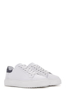 Men's White Lace-up Leather Sneaker | Derimod Men's White Lace-up Leather Sneaker | Derimod