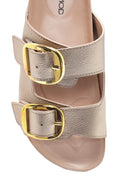 Women's Gold Buckle Slippers | Derimod Women's Gold Buckle Slippers | Derimod